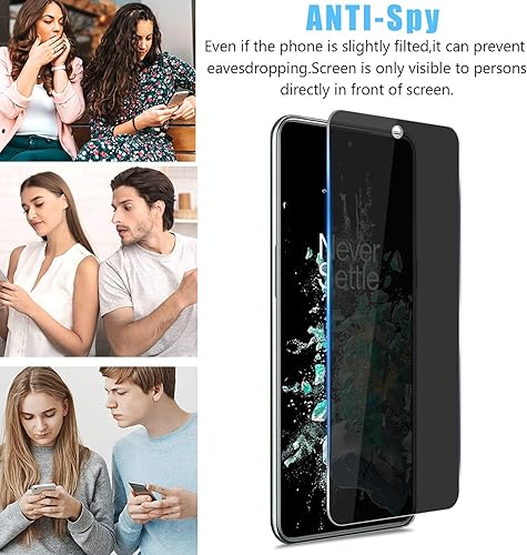 Miniatura 2 de [2+2] Protector de pantalla de vidrio templado para Oneplus 10T 5G (2 paquetes) + protector de lente de cámara (2 paquetes), película de vidrio