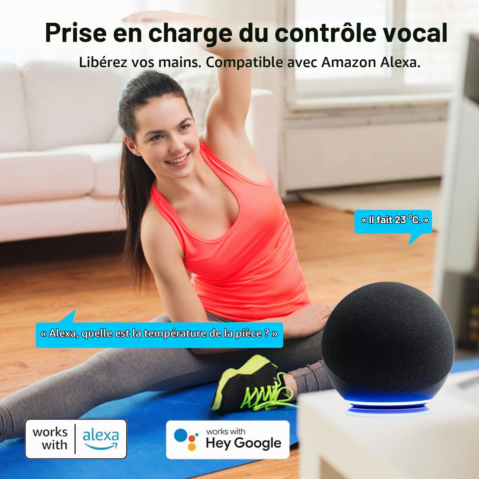 Thermomètre Hygromètre Numérique Smart, Capteur de Température et d’Humidité Intérieur WiFi avec Alertes App,Mètre de Température de Salle avec Stockage et Exportation de Données,Compatible Alexa.4PCS