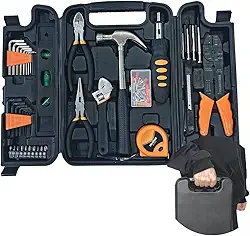 Kit de Ferramentas com 129 Peças, Maleta Profissional com Alicates, Chaves e Acessórios