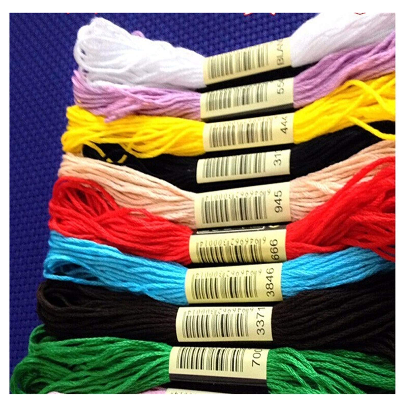 Kit Fili Per Punto Croce 50 Colori - Matassine Da 8m Per Ricamo, Adulti E Bambini - Foto 4