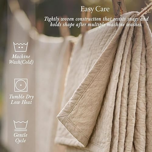 Miniatura 7 de Threadmill Mantas de algodón de lujo para cama tamaño King  Manta 100% algodón para todas las estaciones  Manta de tamaño King suave y ligera de