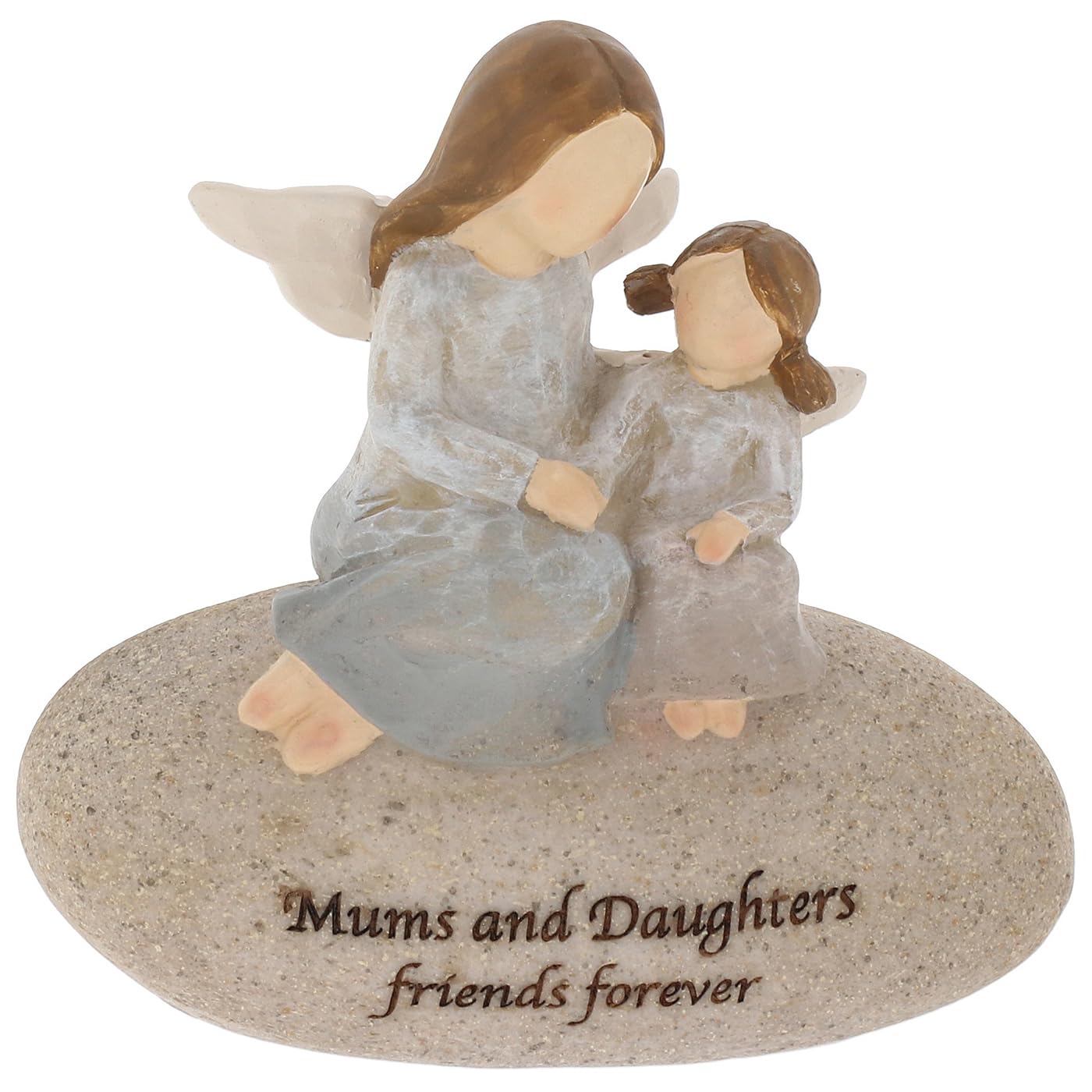 Shudehill Giftware Mum & Daughter Large Angel Stones For Family And Friends - Mum, Daughter, Son, Sister And More! (Mum & Daughter)