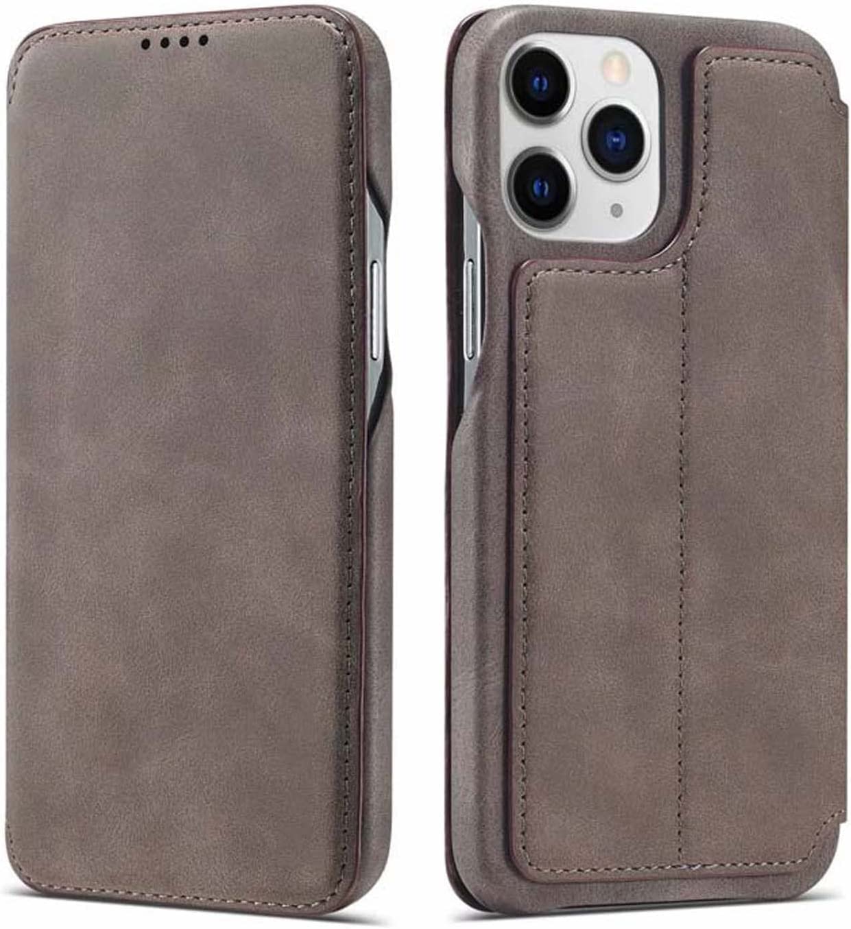 Funda tipo libro para iPhone 14 Pro de 6.1 pulgadas gris 7