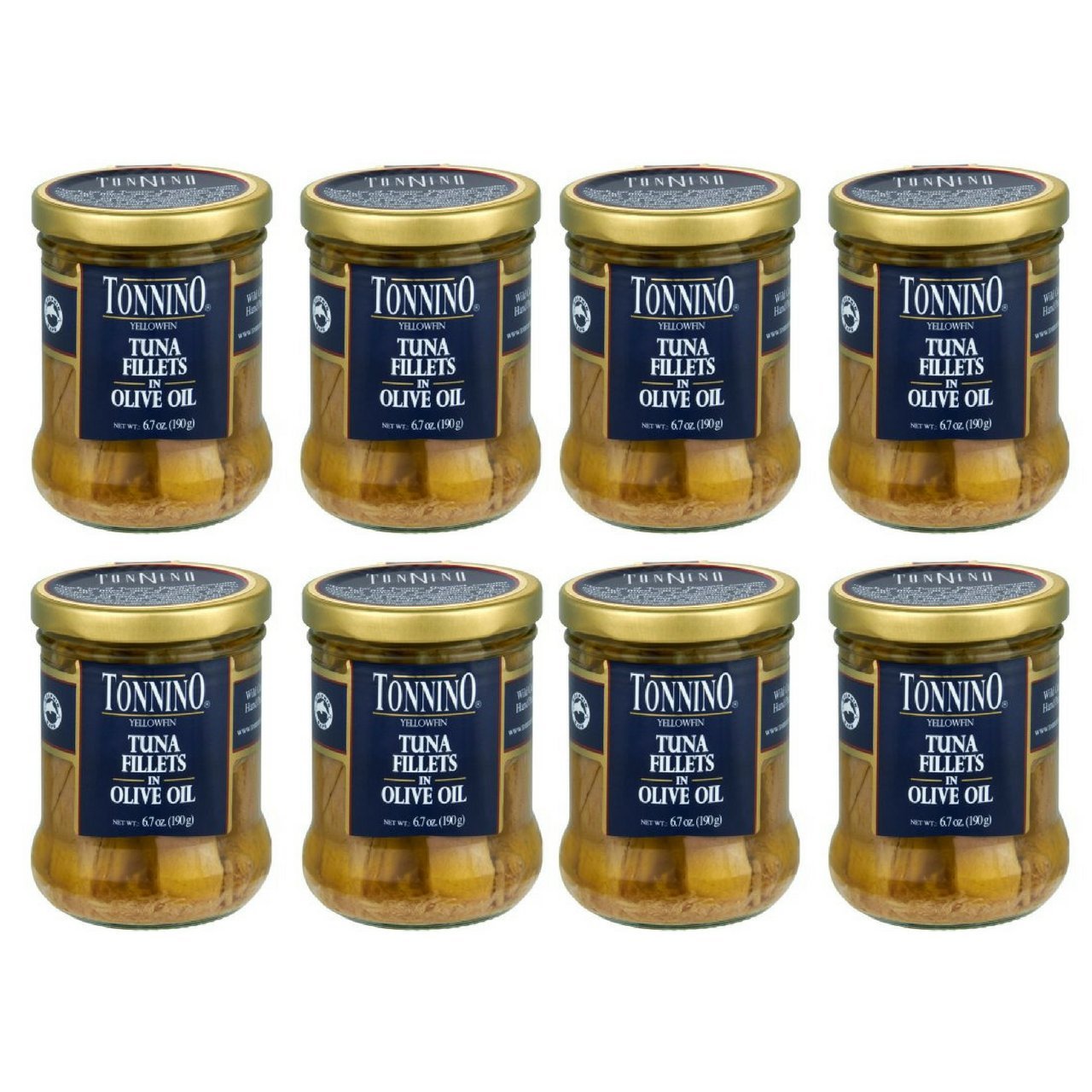 Tonnino Tuna Fillets, In Olive Oil, 6. 7 oz (8 Jars