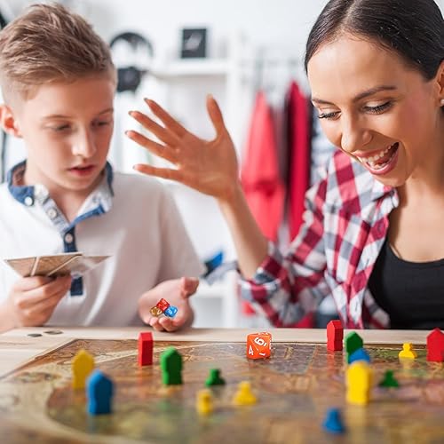 Miniatura 6 de Skylety Juego de 200 dados poliédricos con bolsa negra compatible con juegos de mesa RPG MTG, surtido multicolor (estilo de 10 caras)