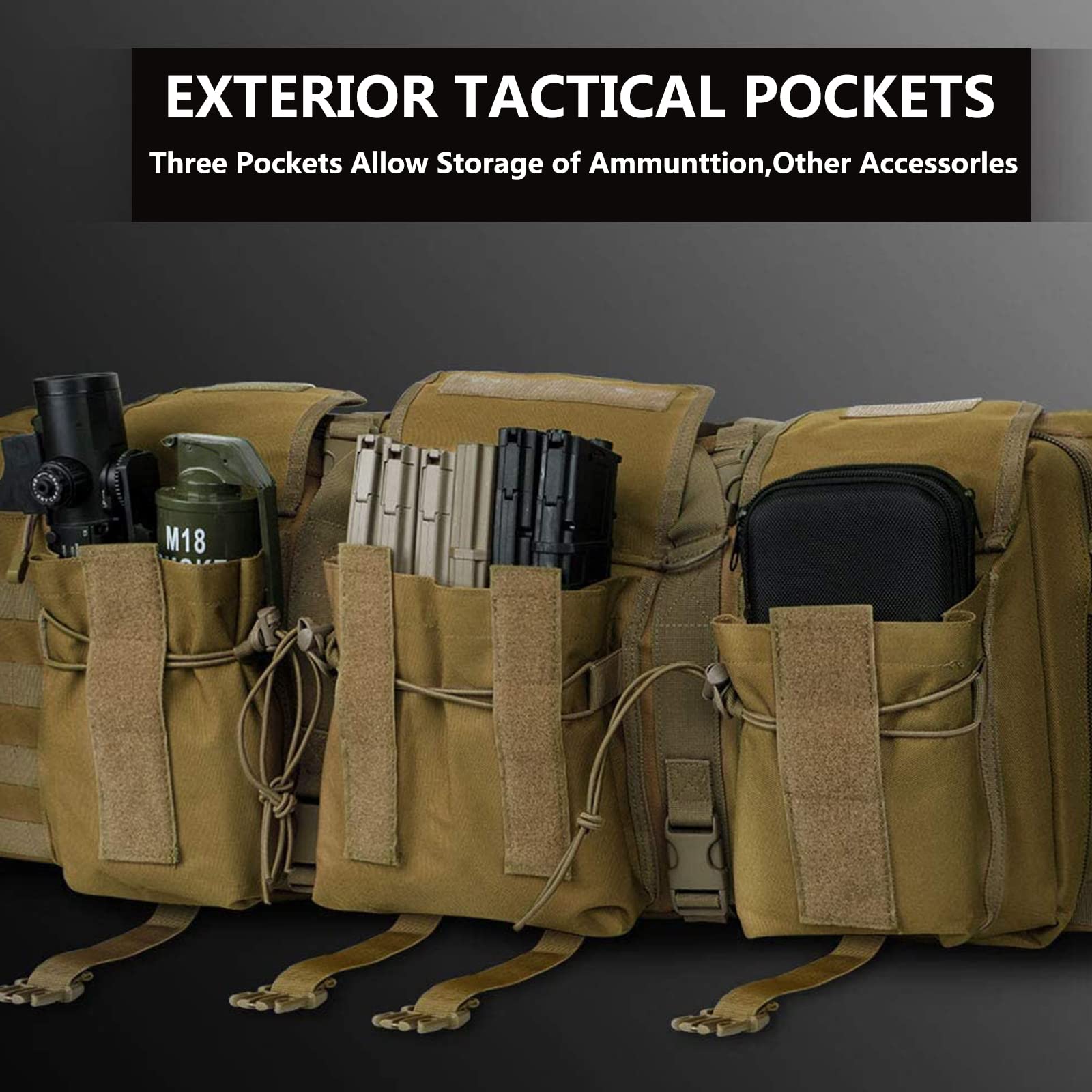 Custodia fucile da caccia,Borsa Protettiva da Fucile,Fucile di Canna da Pesca Borsa,Fodero Porta Fucili Imbottito,con Spalla Tracolla Militare Softair Soft Air Caccia