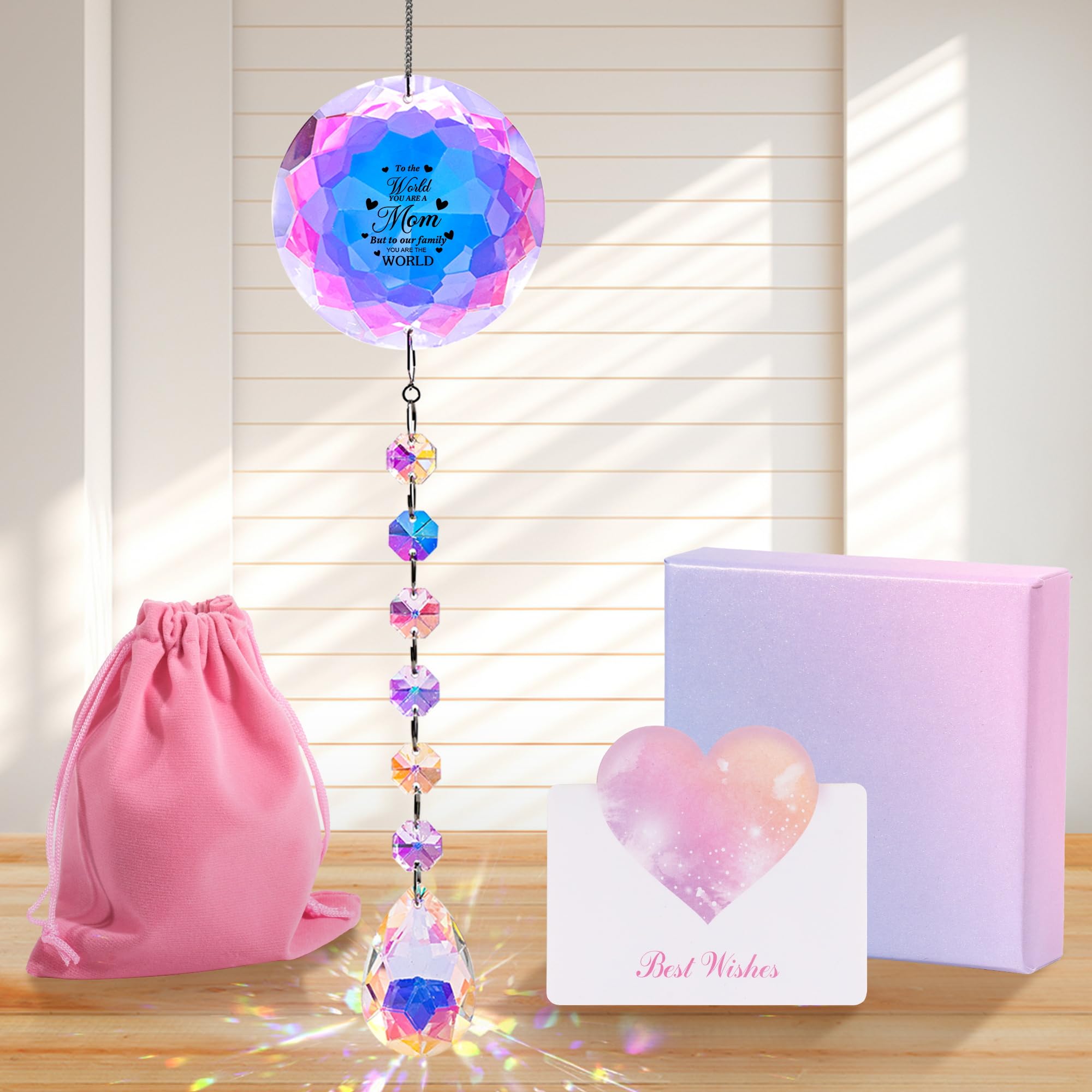 Attrape-soleil en cristal suspendu pour décoration de maison et cadeau femme