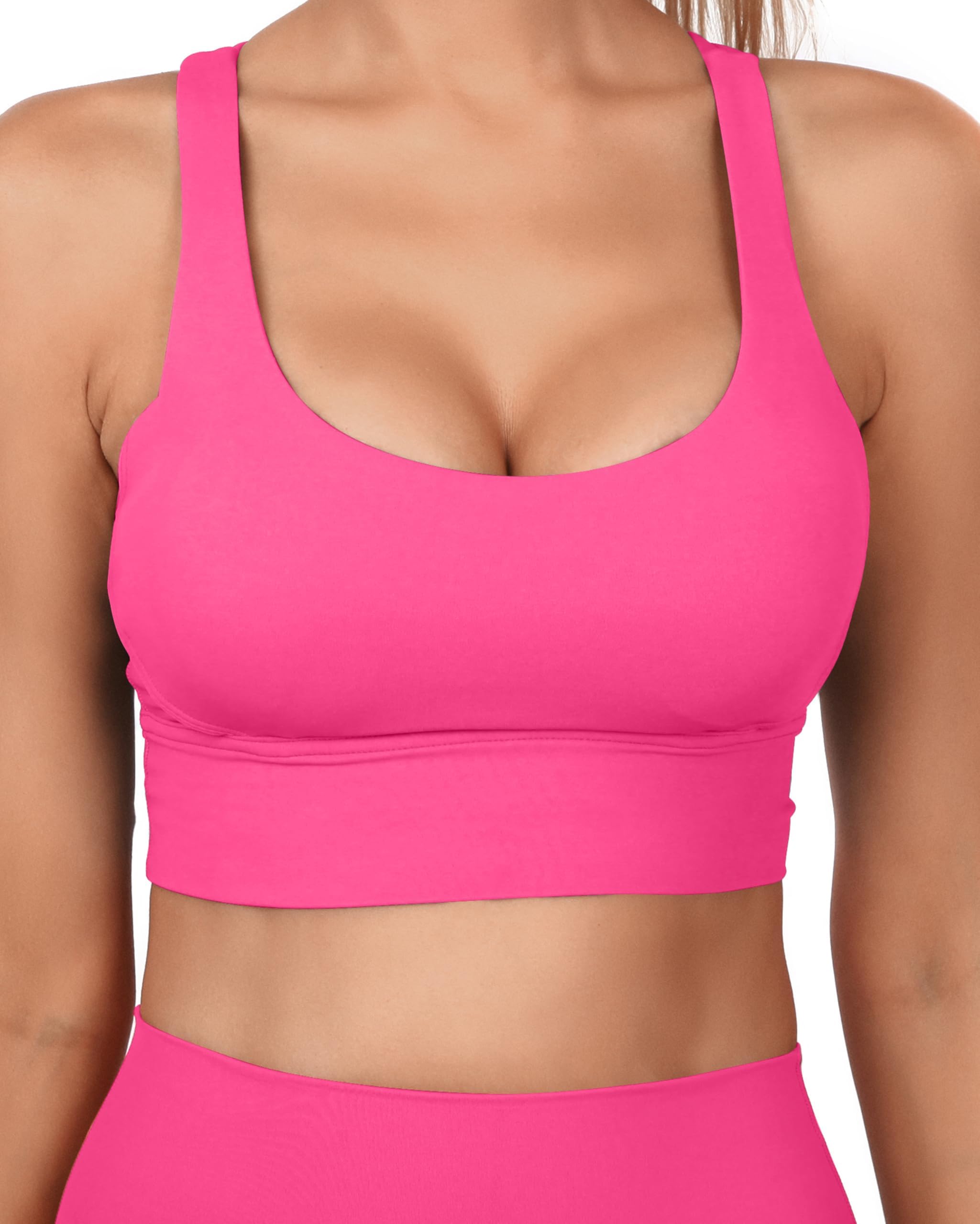 Grace Form Strappy Sports Bra for Women Padded Push Up Sports Bra Athletic Running Sports Bra Workout Bra Yoga Bra