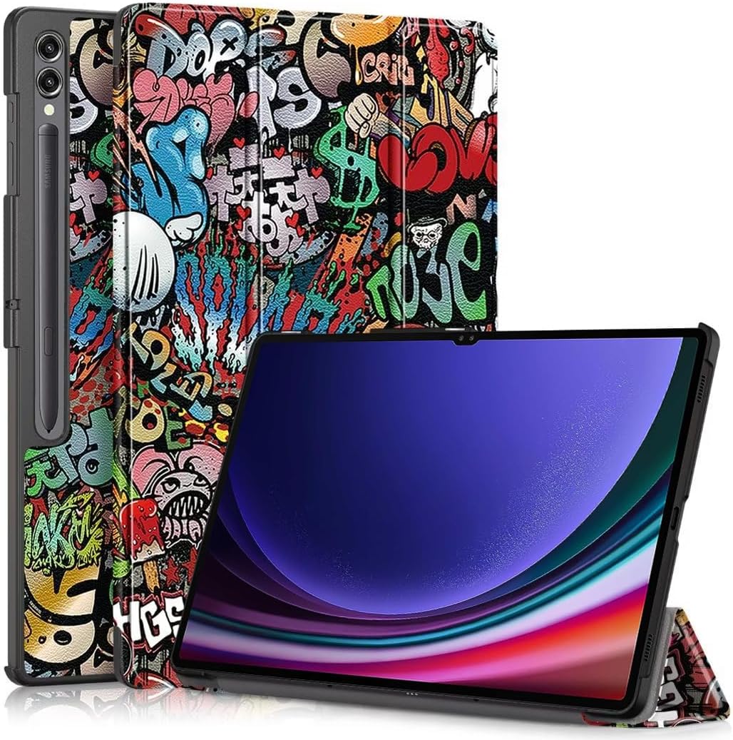 ProElite Cover for Samsung Galaxy Tab S9 Ultra/S10 Ultra Cover Case, Smart Trifold Flip case Cover for Samsung Galaxy Tab S9 Ultra/S10 Ultra 14.6 inch Support S Pen Magnetic Attachment, Hippy