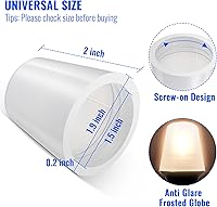 Vista 3 de Saillong Replacement Boat Stern Light Cover Lens Cap Compatible with Attwood Boat Anchor 91017B7 Frosted Globe Screw On All Round Navigation Light