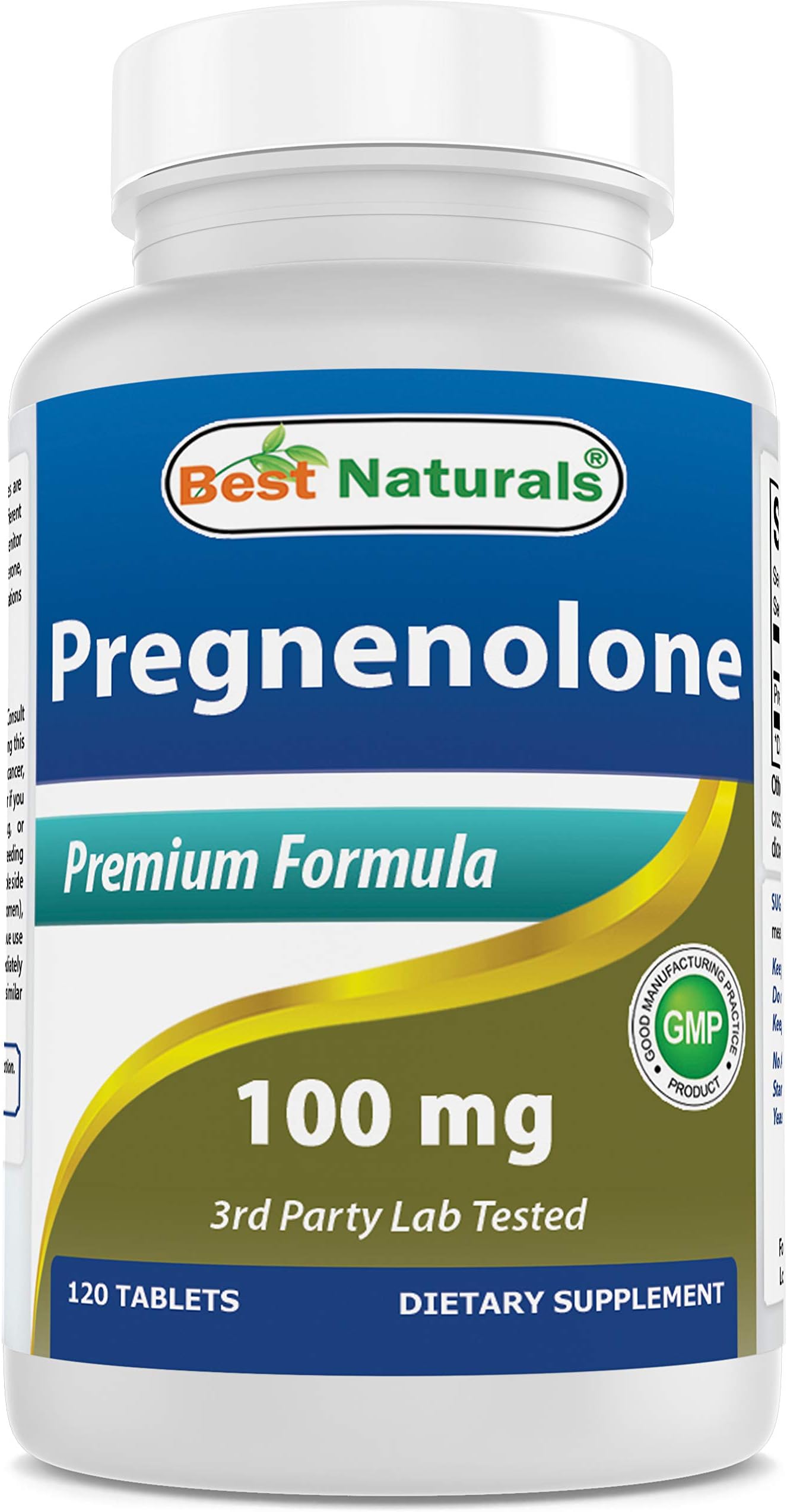 Best Naturals Pregnenolone 100 mg 120 Tablets (120 Count (Pack of 1))