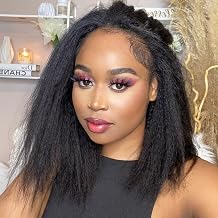 12 Inch Yaki Kinky Straight Clip in Hair Extensions - 7 PCs 95g Seamless Synthetic Hair for Black Women