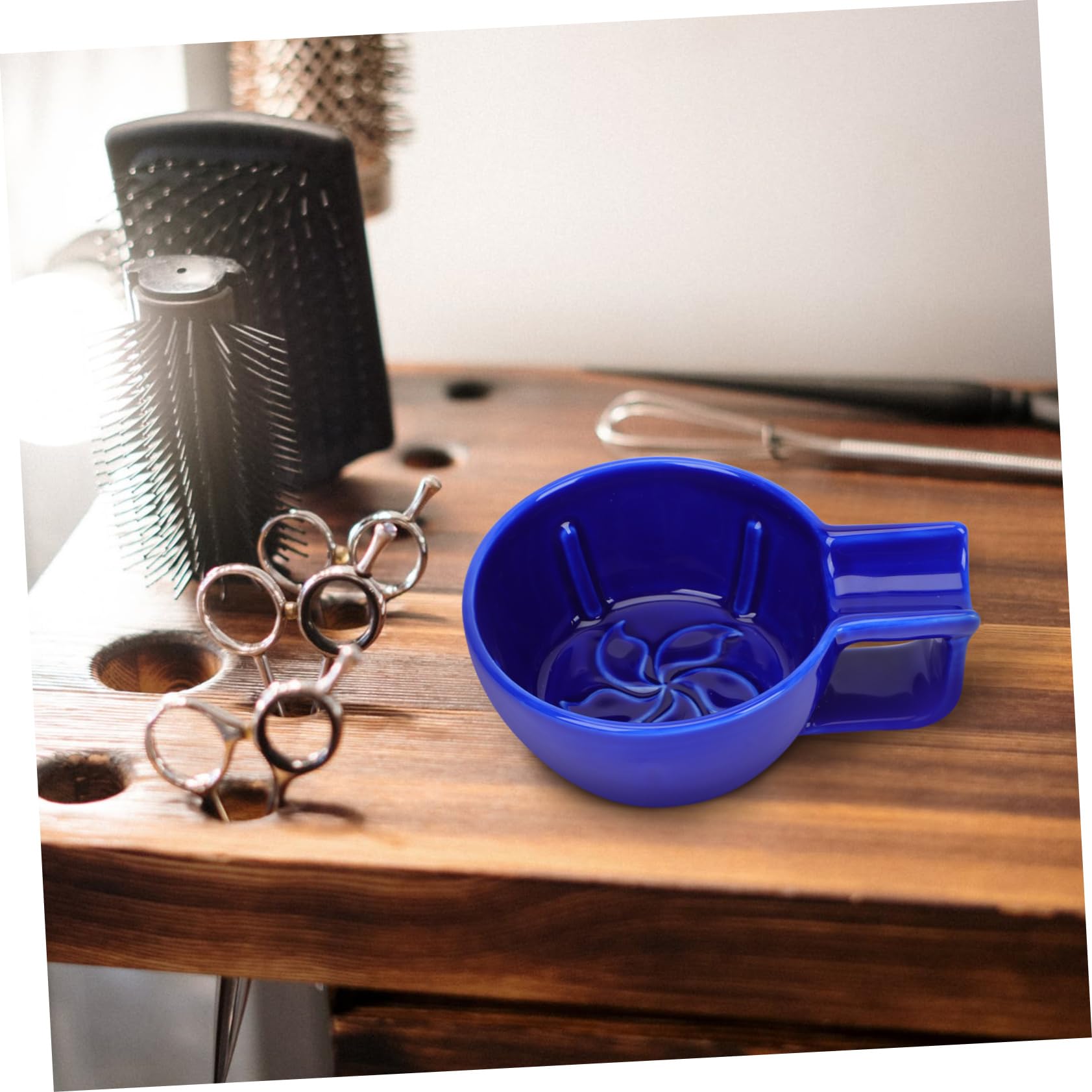 Ciotola da Barba in Ceramica Blu, Alta Capacità per Schiuma da Barba Densa, Ciotola per Rasatura Uomo, Accessorio per Cura Personale Quotidiana