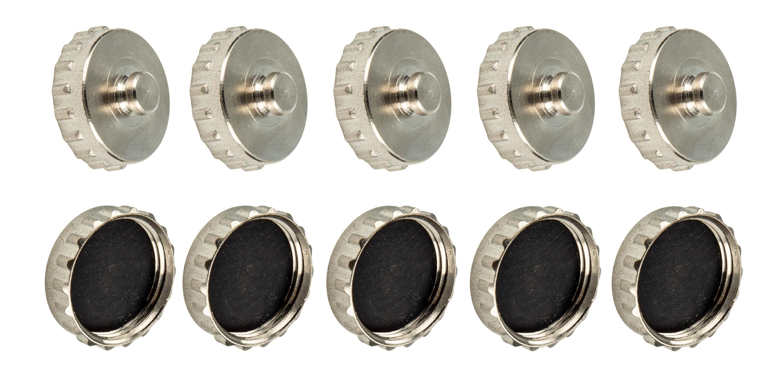 Blindstop afsluitstop 3/8 inch zelfdichtend vernikkeld