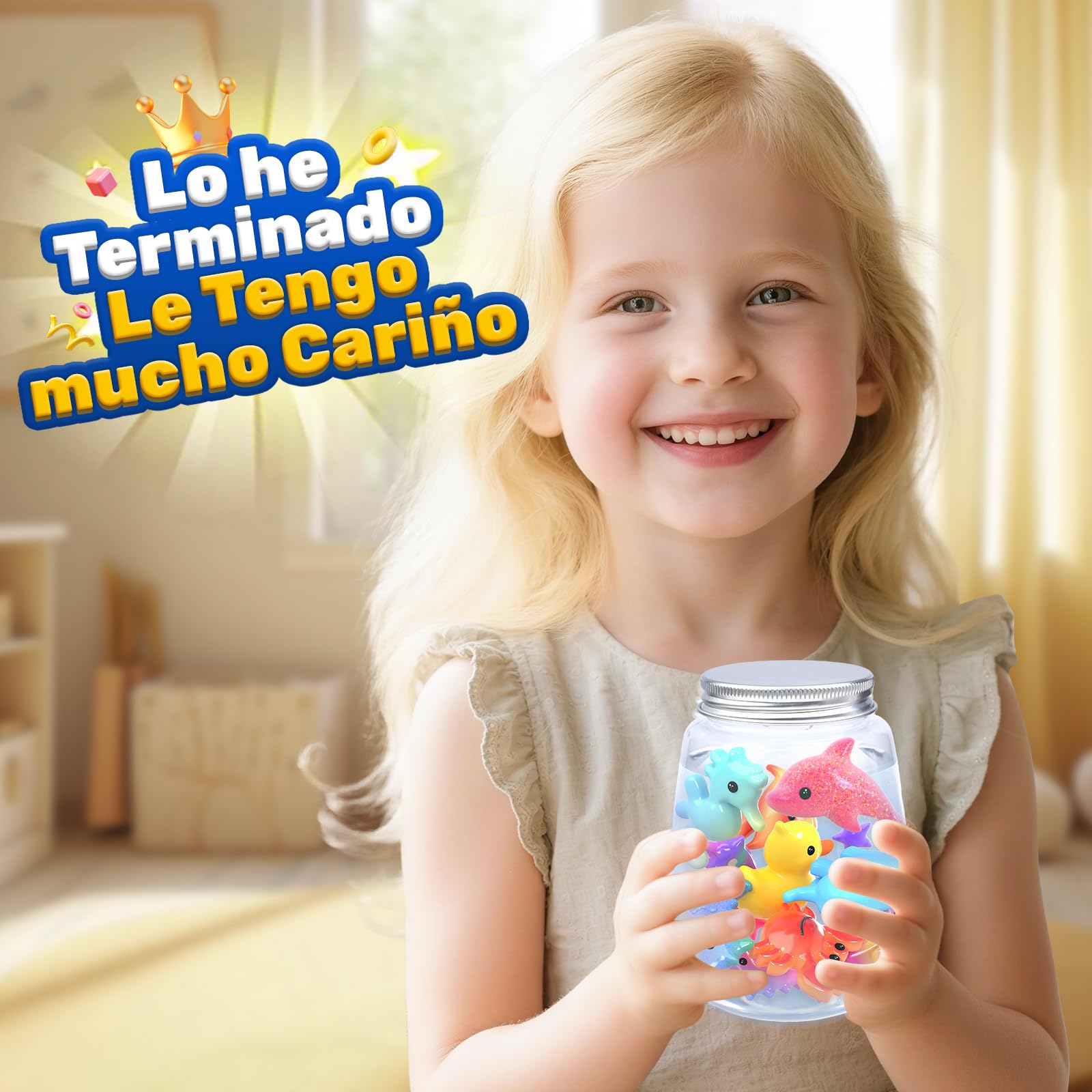 Coodoo Aqua Gelz Set, Juguete de Gel de Agua Mágico DIY, Juego de Gel Mágico con 10 Colores y 8 Moldes, Creativo Manualidades Niños, Juguetes Juegos Kit Pintura Regalo para Niños Niñas 3 4 5 6 Años