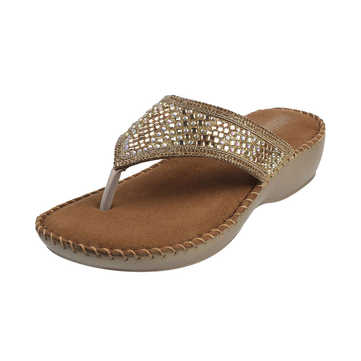 MochiWomen Suede Leather Comfort Slip-on Sandal