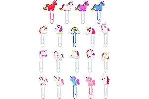 19 Pcs Unicorn Paper Clips