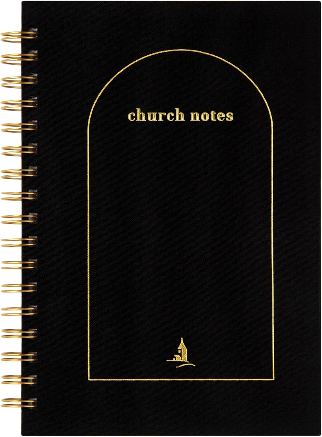 Church Notes Journal - Sermon Notes Christian Notebook - Bible Study Journal Original Linen Hardcover Guilded Notebook for Note Taking, Spiritual Growth - Bible Study Supplies Gift for Women and Men