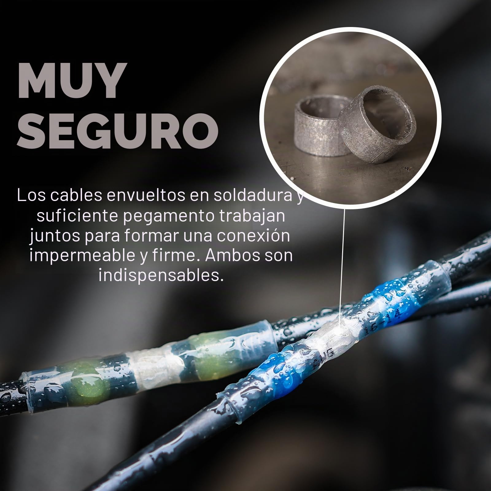 haisstronica Conectores de cable con sellado de soldadura de 340 piezas: conectores de cable termorretráctiles de grado marino: terminales de cable de empalme a tope