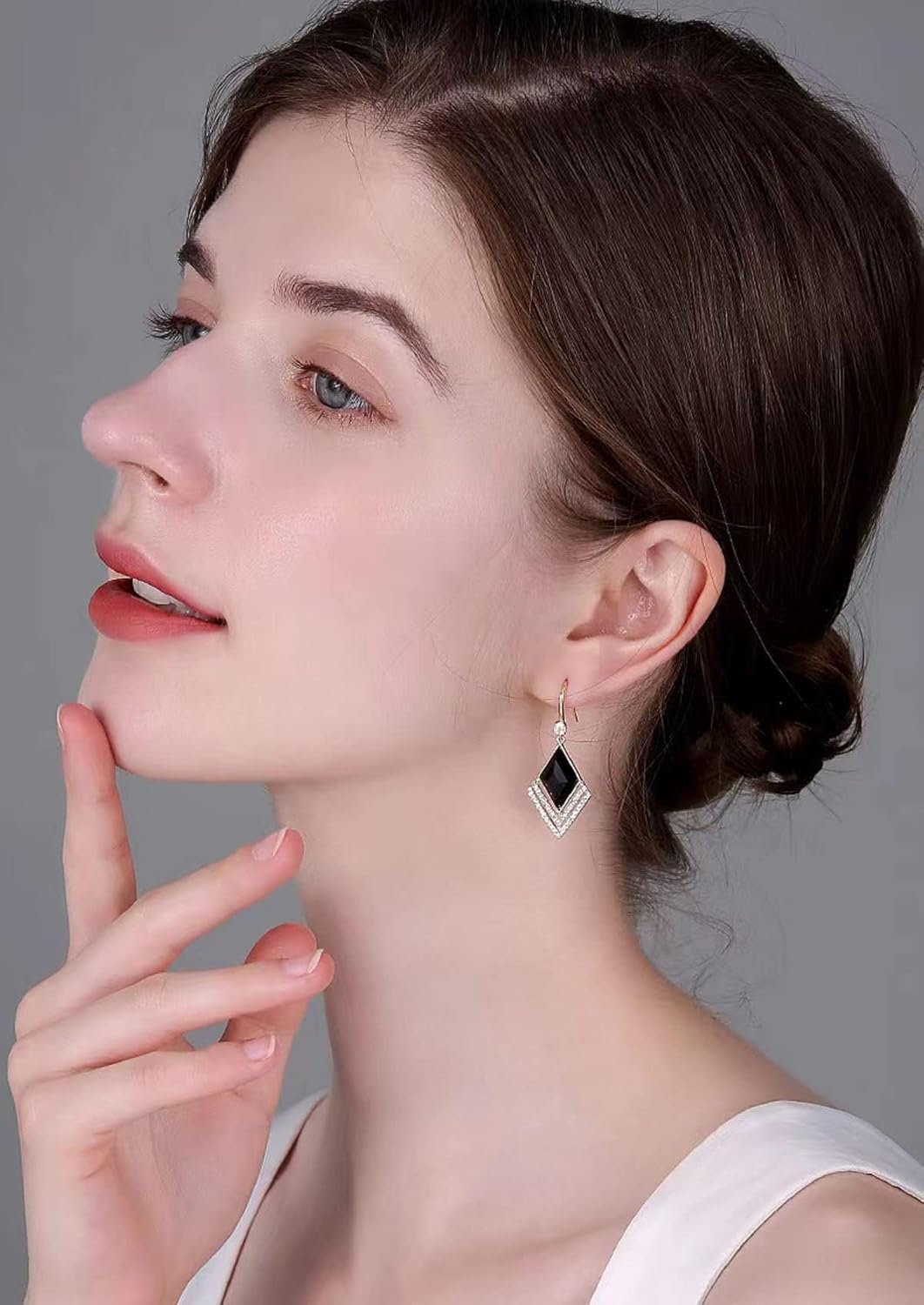 Black Earrings For Women Black Gold Lightweight Geometric Earrings Statement Dangle Jewelry Gifts - Image 2