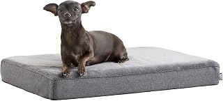 BARK Orthopedic Memory Foam Dog Bed Small Grey - Joint Relief for Puppies, Seniors & Small Breeds, Washable Durable Comfort