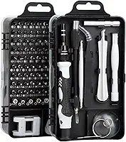 AMOREJA Kit de Ferramentas para Celular 115 Peças - Chaves, Haste Giratória, Ventosa, Alavanca, Pinça, Pino, Magnetizador - Reparo Profissional