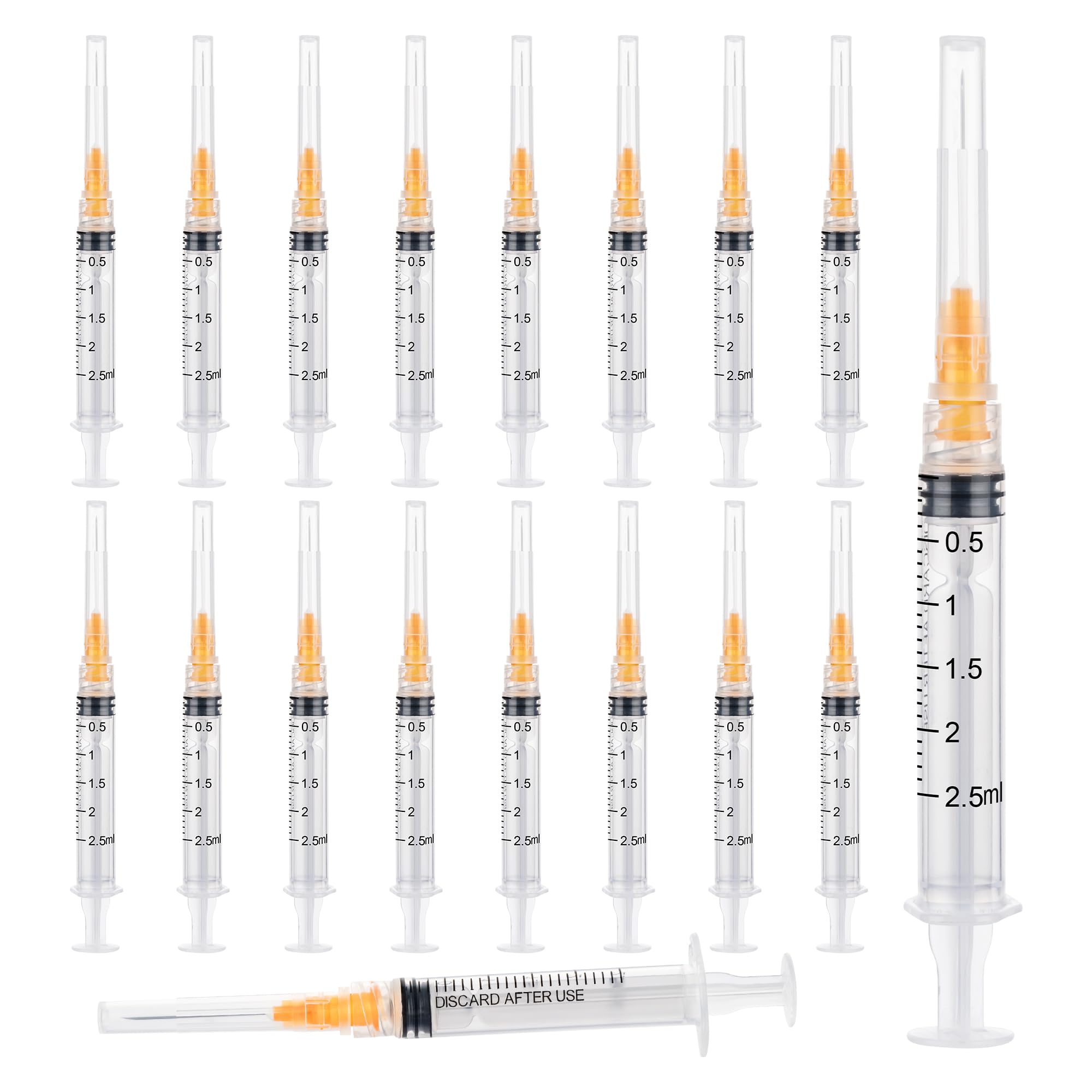 25 Gauge 1 inch Syringes Luer Lock Disposable Syringes for Scientific Labs, Industrial Adhesives, Refilling Inks,Individually Wrapped,100 Pack — Amazon image 11
