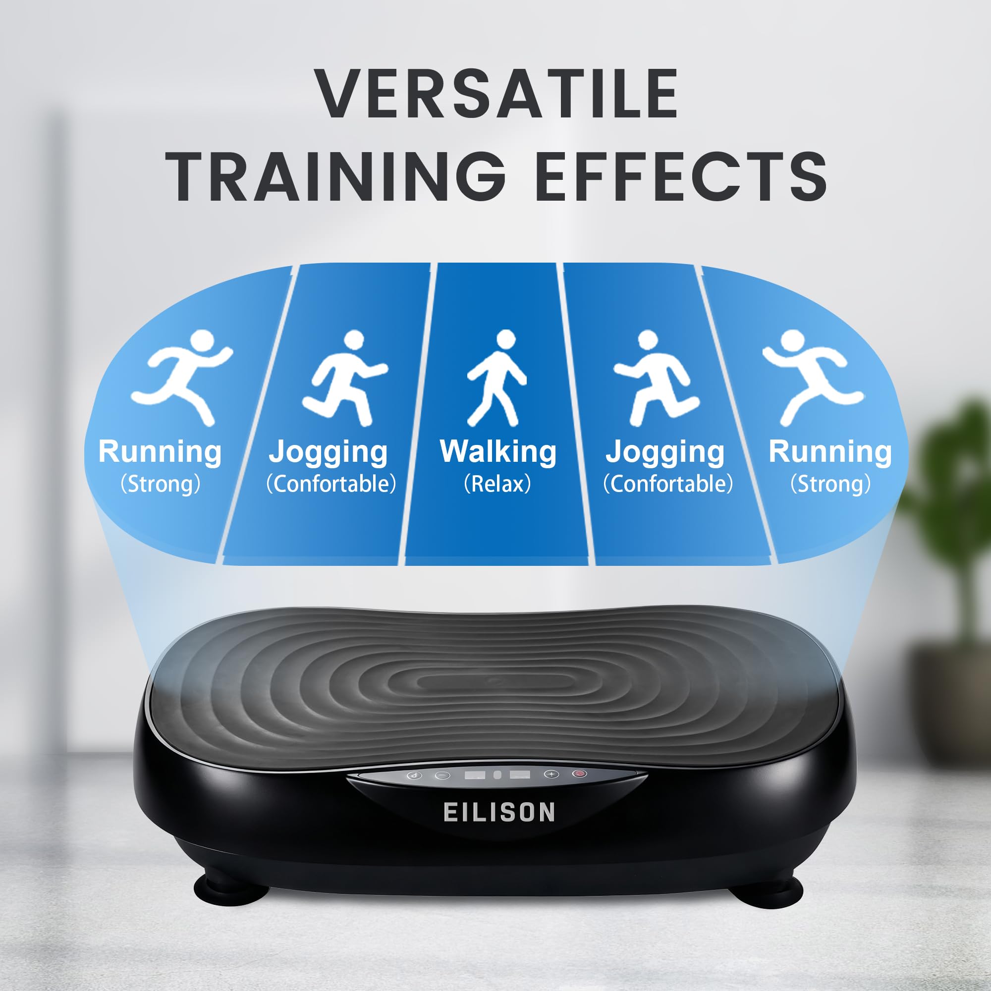 EILISON Glory - Máquina de ejercicio con placa de vibración, drenaje linfático, plataforma de vibración de entrenamiento de todo el cuerpo, 99 velocidades ajustables, placa vibratoria moldeadora de