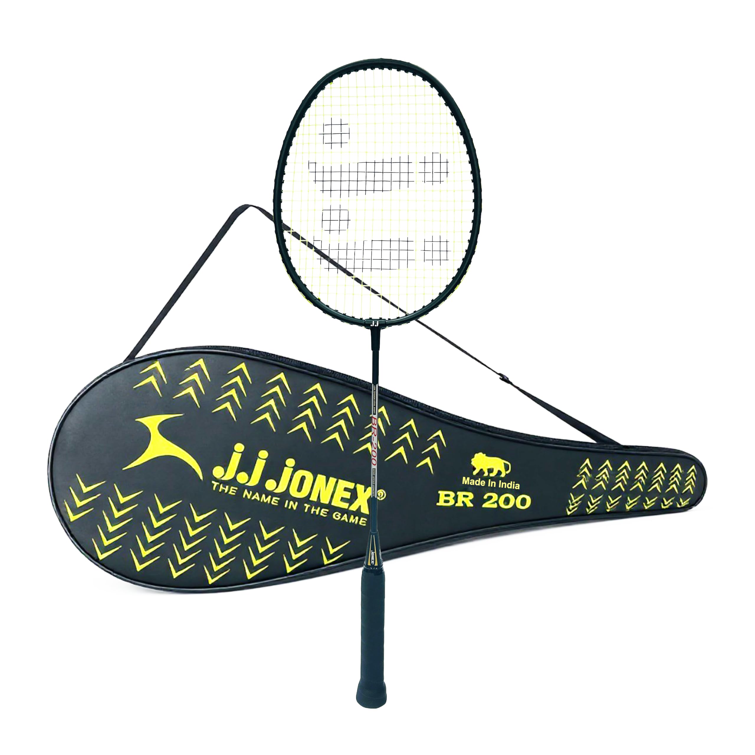 JJ Jonex BR-200 Badminton Racket with Full Cover | Lightweight 8.5mm Aluminium Frame | Tempered Alloy Shaft | 20-22 lbs String Tension | Wide Body Design | Ideal for Beginners & Intermediate Players-picture-23