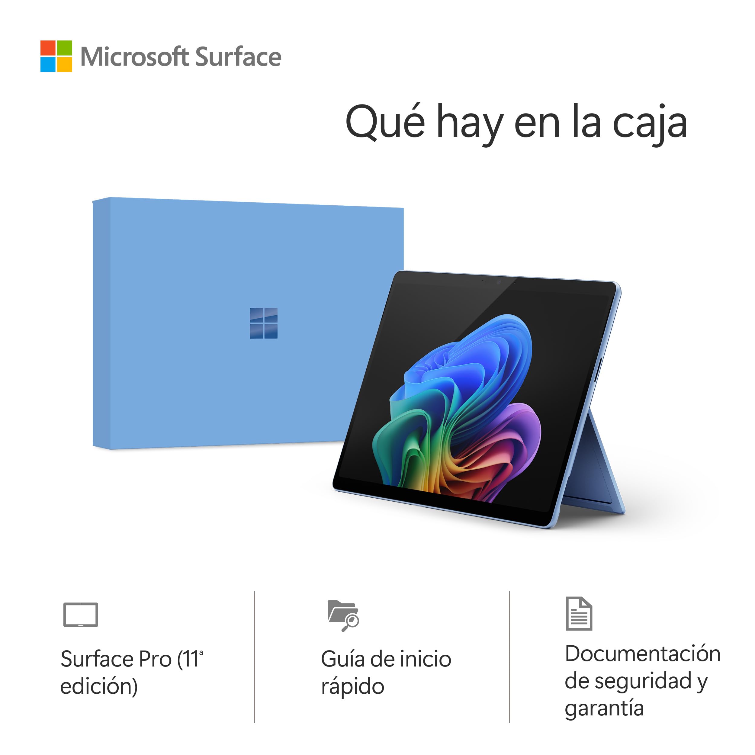 Microsoft Surface Pro (no Incluye el Cargador) | Copilot+ PC | Pantalla táctil OLED 13”| Snapdragon® X Elite | 16GB RAM | 512GB SSD | Último Modelo, 11a edición | Zafiro - 5