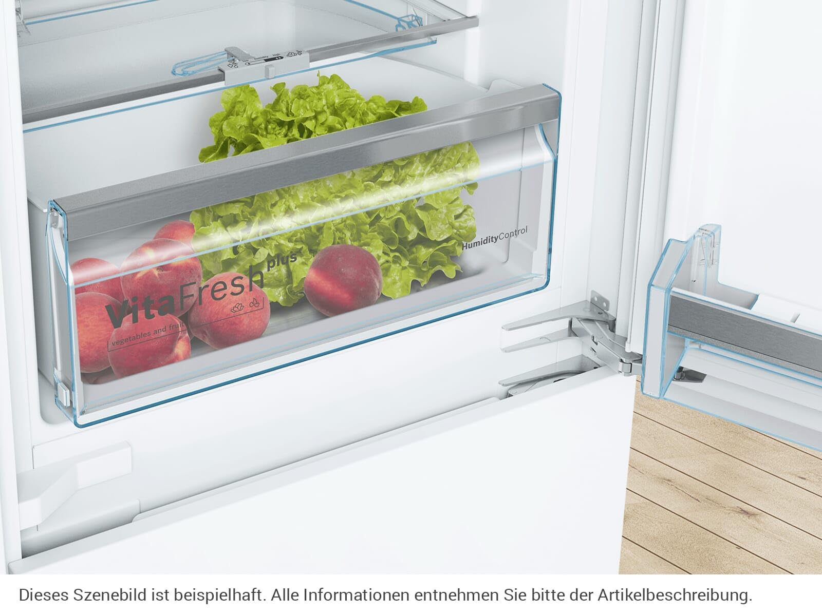 Bosch KIS86AFE0 Serie 6 - Frigorífico empotrable con congelador/E/177,5 cm de altura de nicho, 219 kWh/año, refrigerador de 192 L y congelador de 74 L, tecnología VitaFresh plus y LowFrost