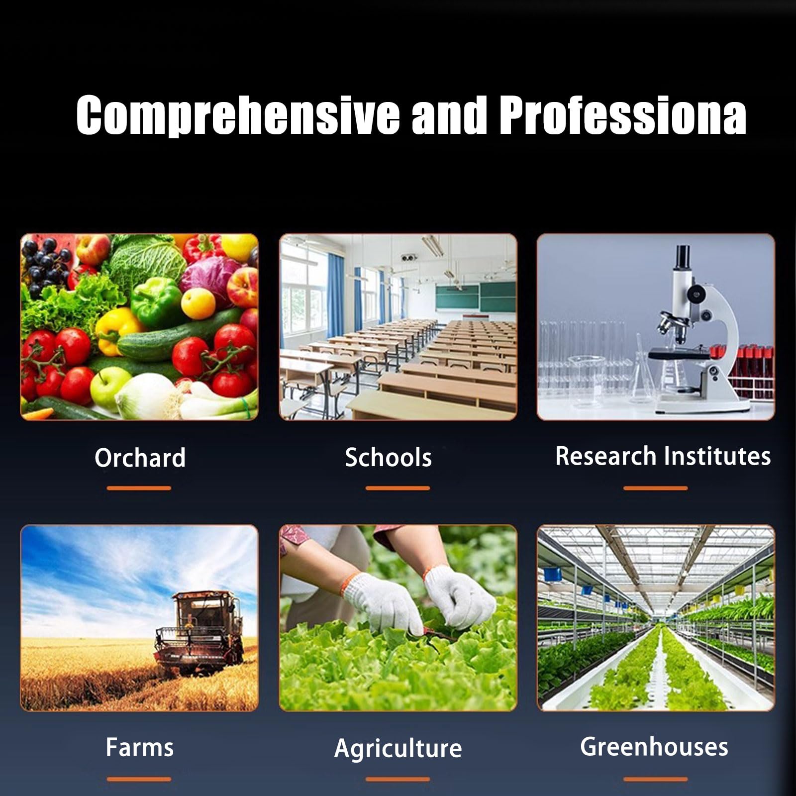 Probador de suelo 7 en 1, probador de nitrógeno fósforo y potasio NPK, kit de medidor de pH del suelo de mano, temperatura, conductividad, humedad, medidor CE para petroquímica, agricultura, amarillo