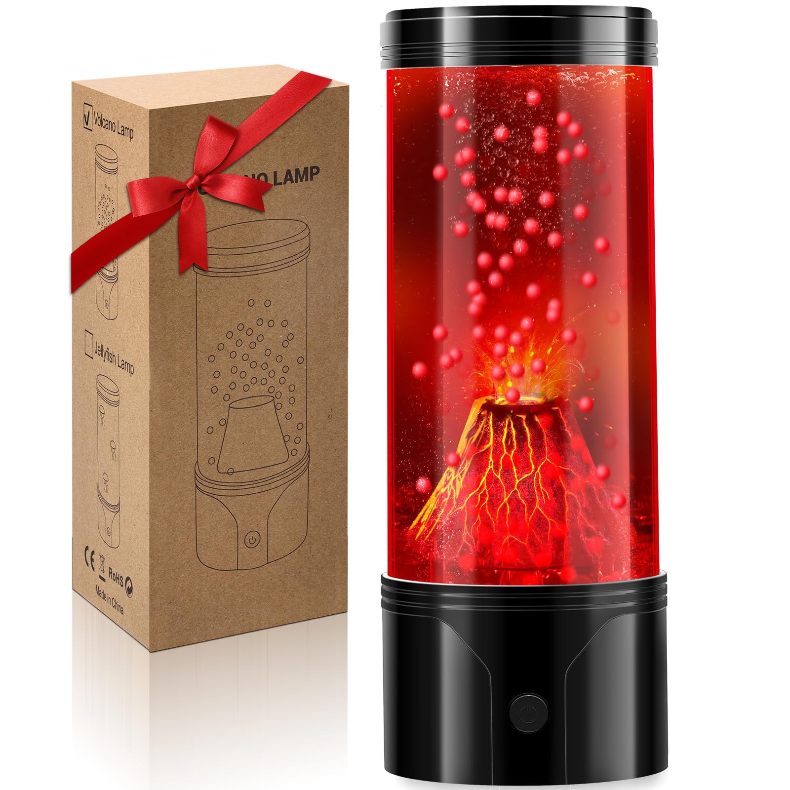 ONXE Volcano Eruption Lamp Science Kit - STEM Certified Educational Night Light with Dual USB/Battery Power, 8.7
