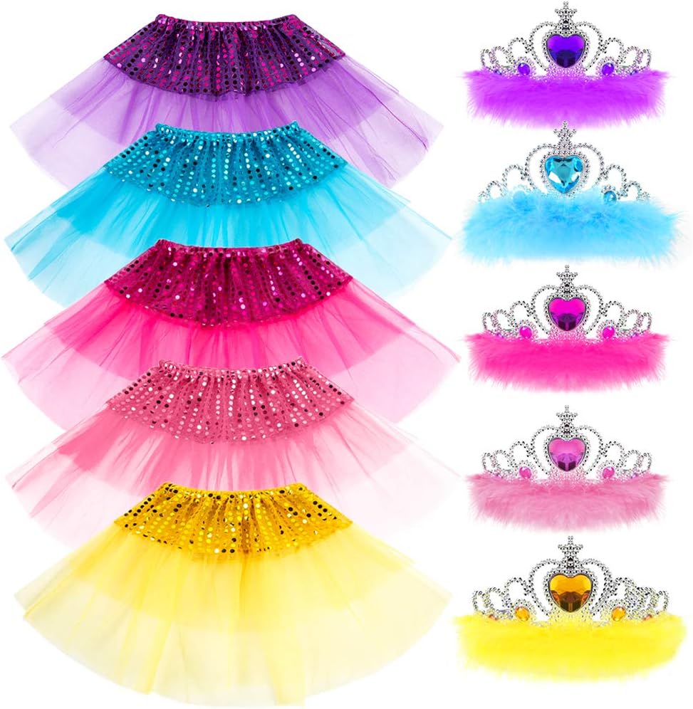 G.C Princess Dress up Accessories Girl Gift Set Crown Tiara Dress up Toy Play Party Favors Costume for Girls