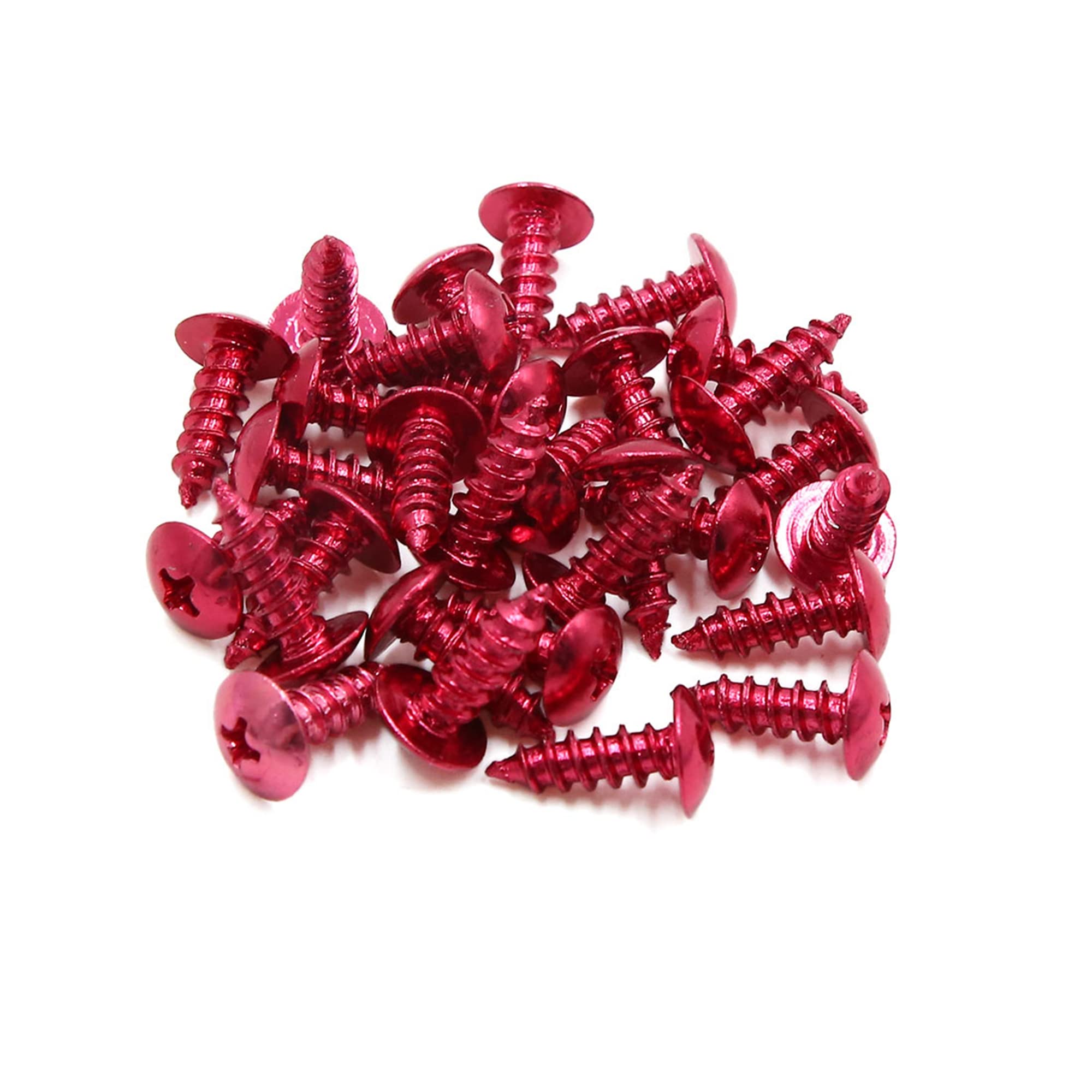 Uxcell Red Sourcingmap 30Pcs 5Mm Motorcycle Cross Head Self Tapping Bolts Bumper Screws