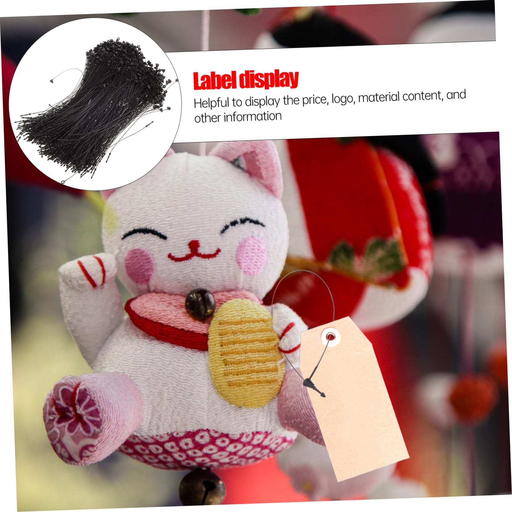 Hohopeti 2 Trademark Tag Rope Tagger Hanger Tag Clothing Tag Universal Locking Tag Fasteners Hanger Tags Security Loop Craft Show Fastener Retail Tag Plastic