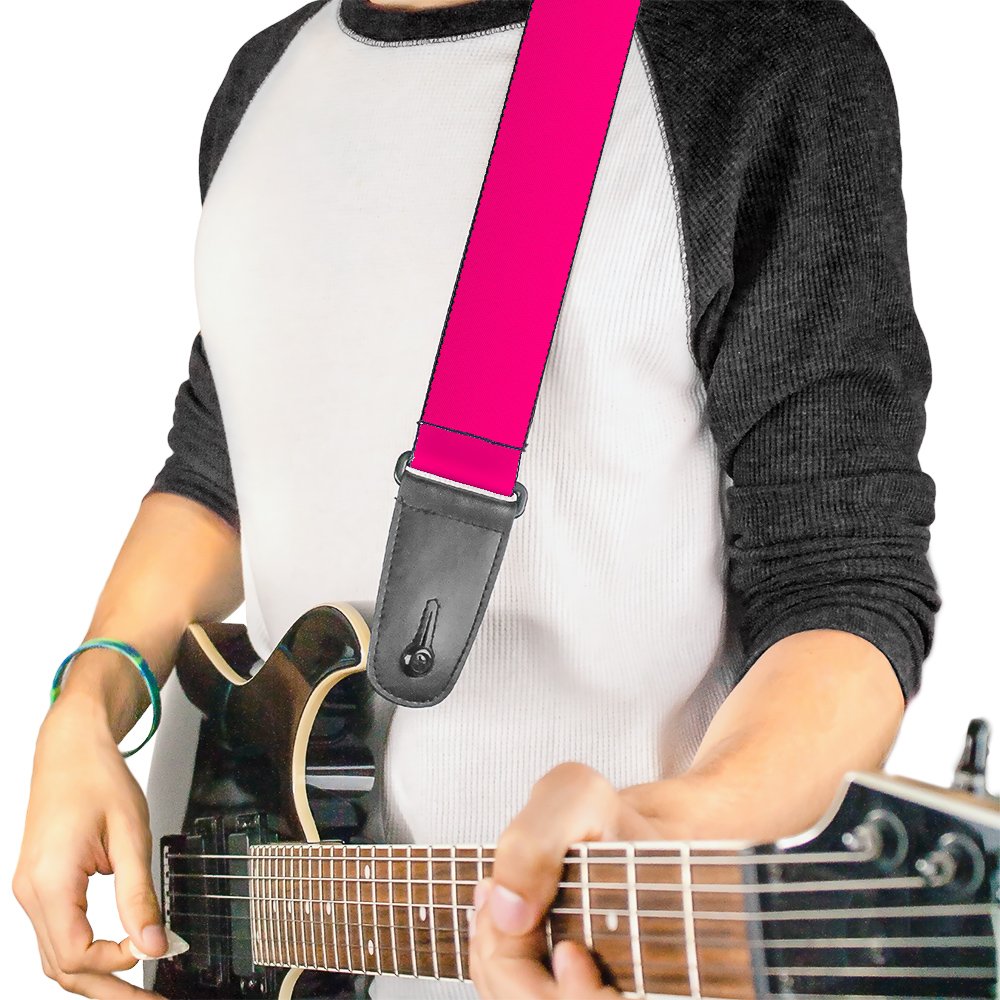 Buckle-Down GS-W31415 Gitarrengurt, Neon-Pink, 2" Wide - 29-54" Length