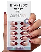 Vista 10 de BTArtbox Uñas postizas a presión con punta francesa, almendra, ajuste supremo, naturales, reutilizables, cortas, adhesivas, para mujer, regalo en 16