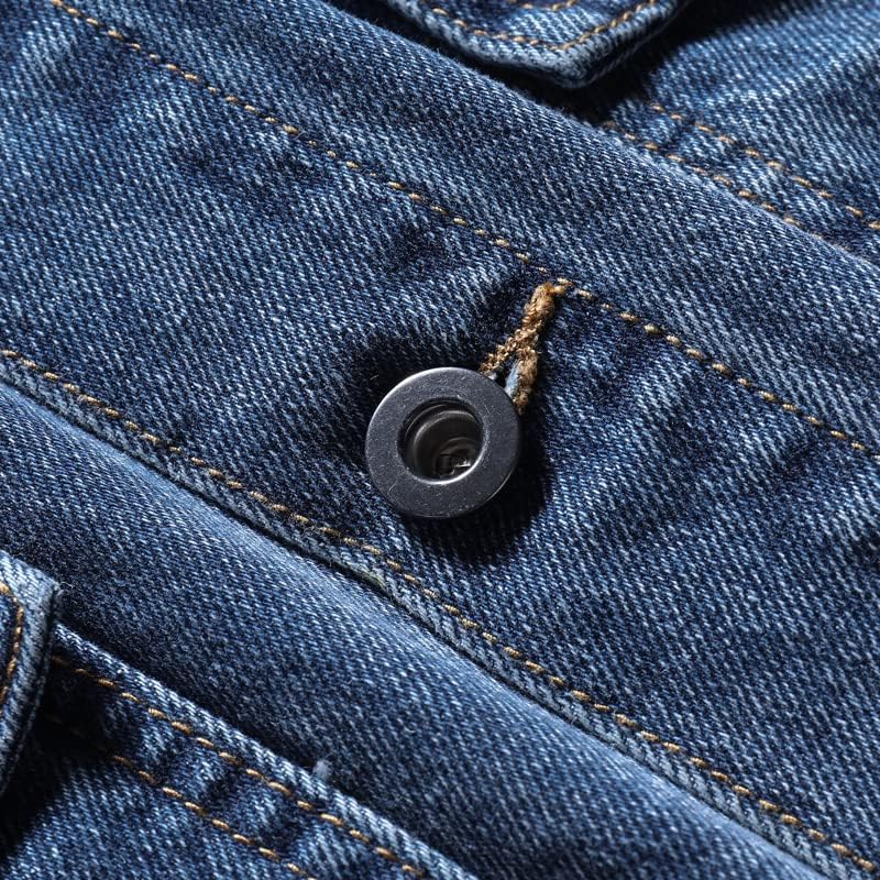 AAPAH Turn Down Collar Outerwear Cotton Bomber Denim Jacket Men Jean Coats Streetwear Casual Coat