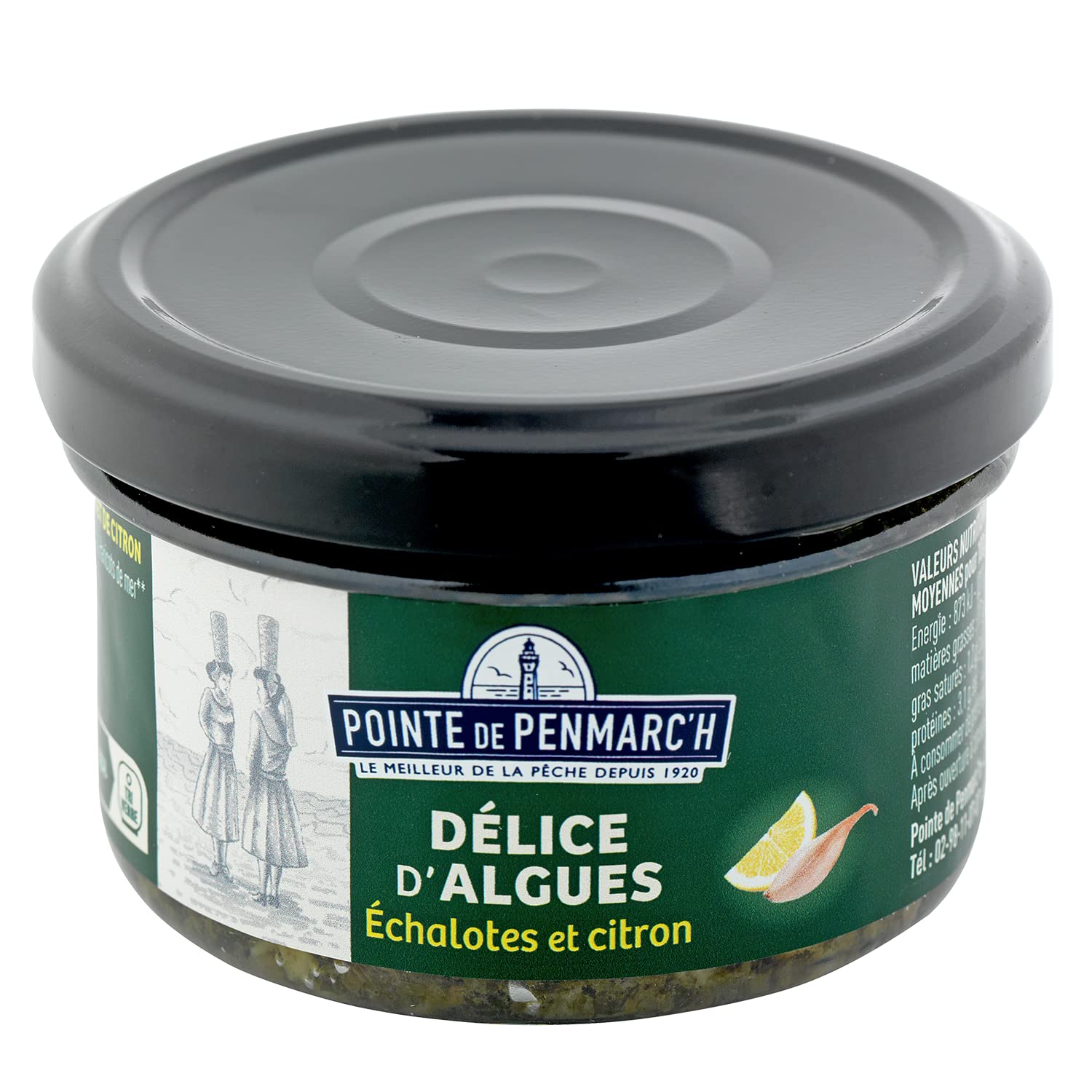 Délice d'algues échalotes et citron Pointe de Penmarc'h le lot de 2 verrines de 90 g - Livraison en 2 à 3 jours ouvrés depuis la Bretagne