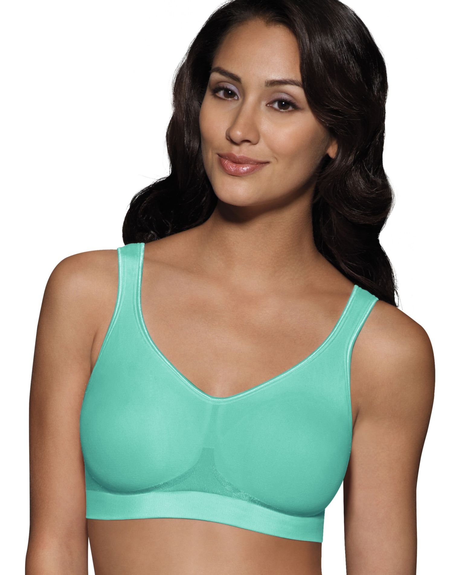 Bali Women's Wireless, Comfort Revolution Full-Coverage Wirefree Bra, Moisture-Wicking T-Shirt, 1 inches, Nude Swirl, XXL