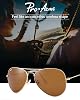 Lentes de sol Pro Acme aviador clásicos con lente de cristal y metal UV400 para hombre y mujer 7