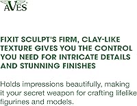 Vista 2 de Aves Fixit Sculpt - Compuesto epoxi de endurecimiento al aire de 2 partes (A y B) – 1 libra, arcilla autosecada duradera para esculpir