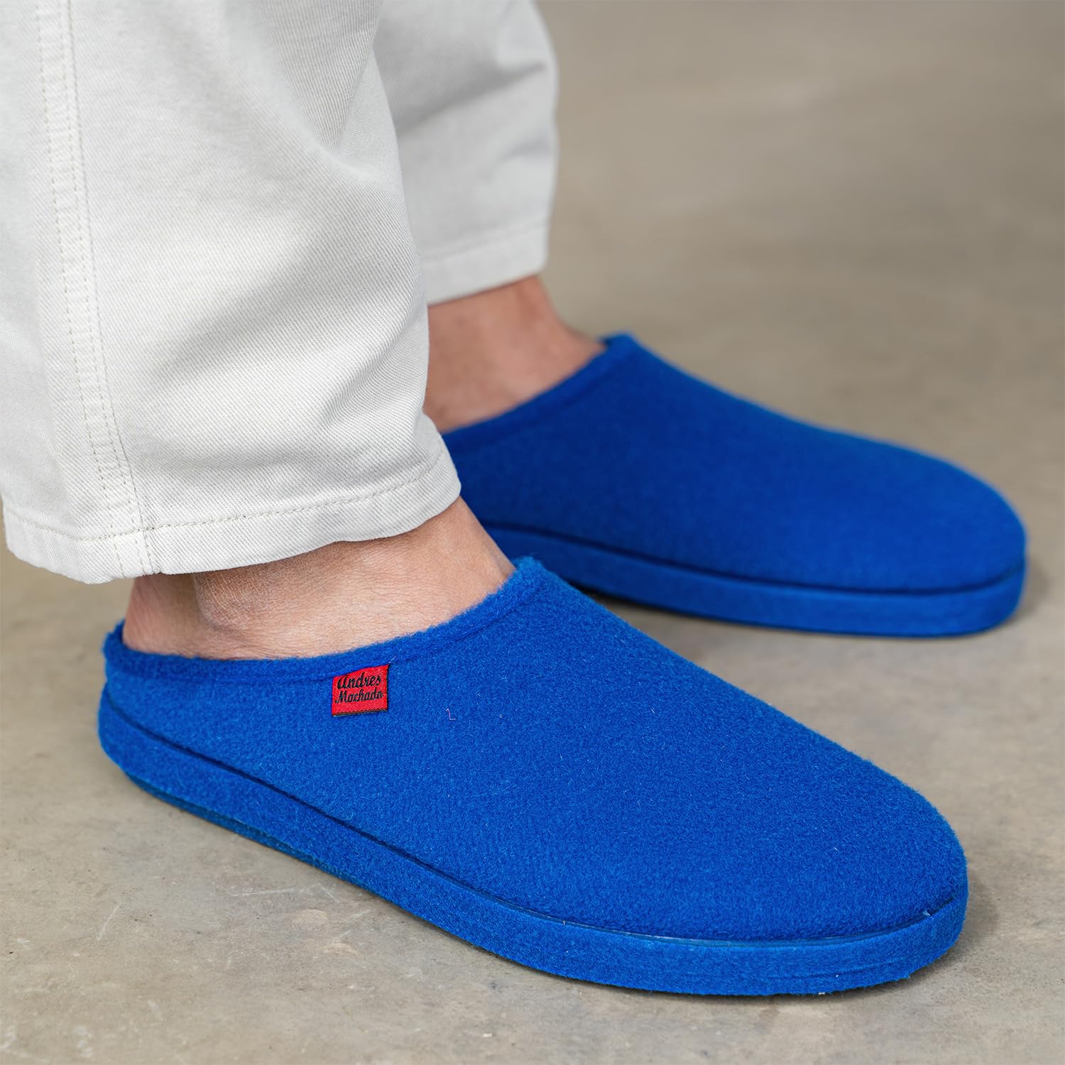 Andrés Machado - Pantofole unisex per Donna/Uomo per Estate/Inverno - AM001 - Ciabatte/Babbucce - Parte esterna in feltro/Suola in gomma antiscivolo – Dalla taglia 26 EU fino alla 50 EU