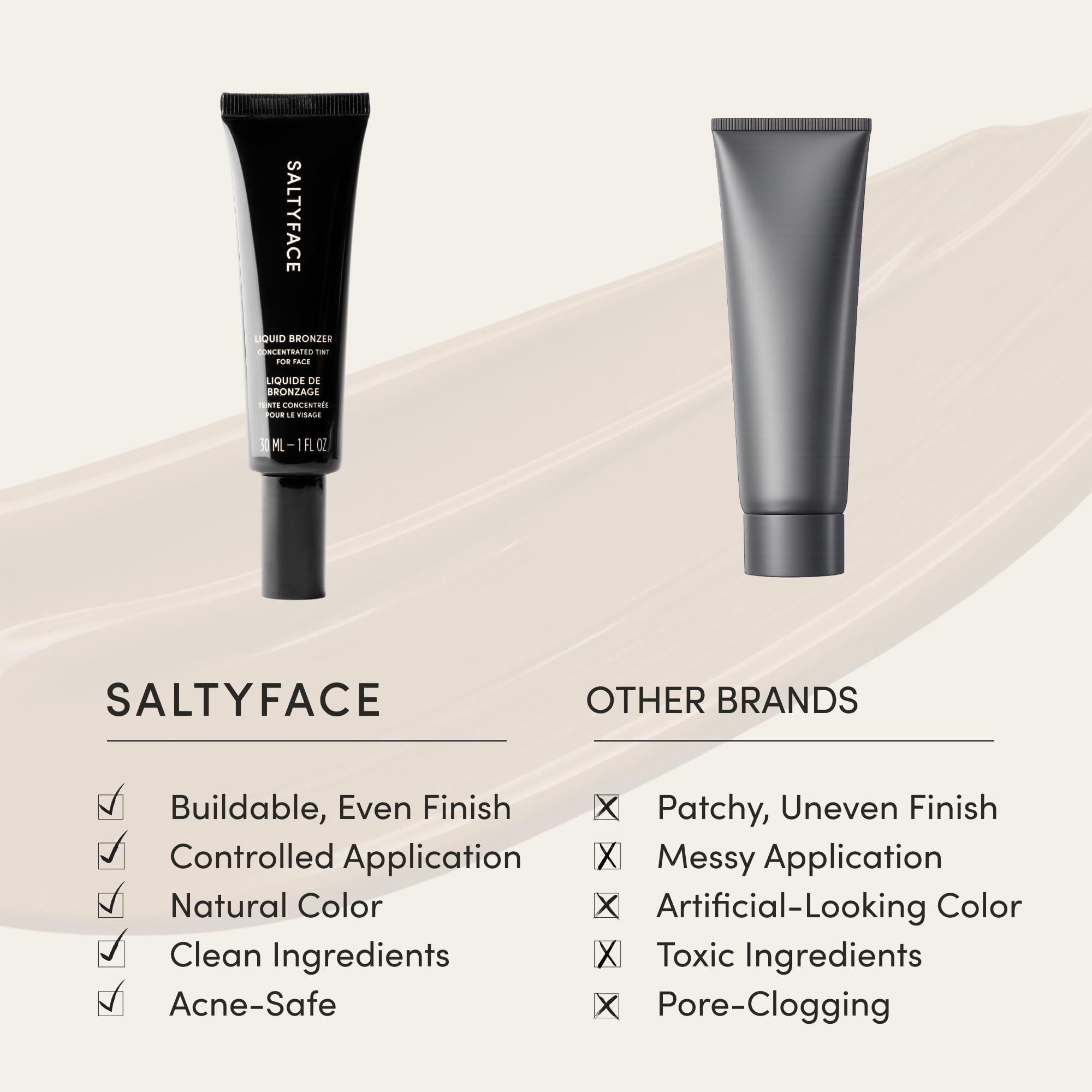 SALTYFACE Liquid Bronzer Drops with Hyaluronic Acid & Niacinamide