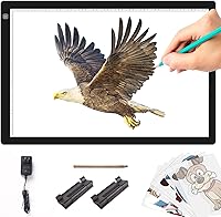 Vista 12 de Almohadilla de luz A3 con soporte plegable, adaptador certificado UL, almohadilla ultra fina súper brillante de 8000 Lux para vinilo de deshierbe