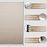 Vista 2 de MYshade Persianas opacas celulares inalámbricas de 1.5 pulgadas, aislamiento térmico, reducción de ruido, impermeables, tratamientos de ventana