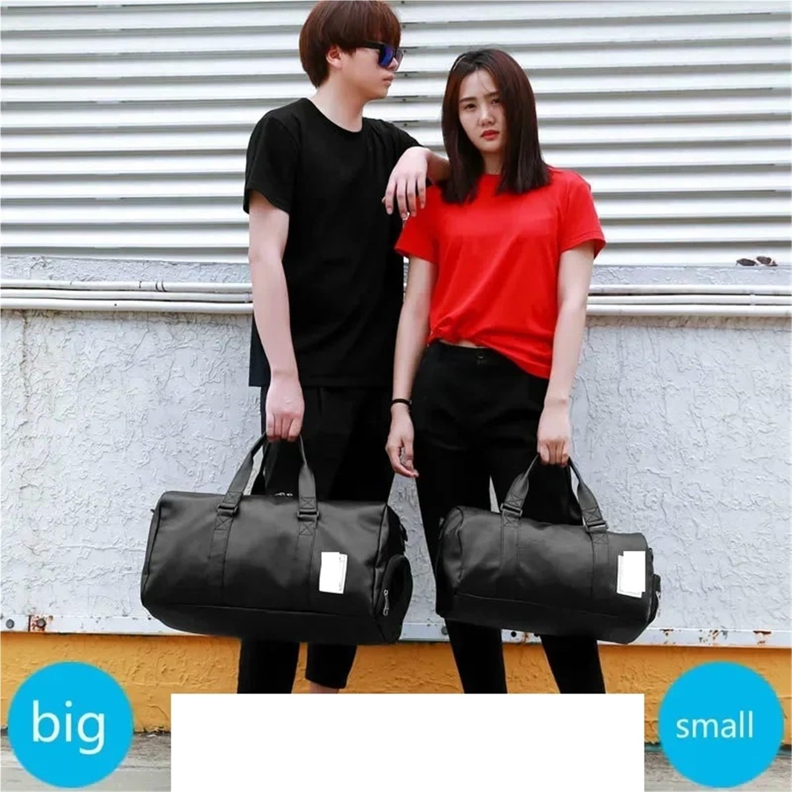 Große Leder-Sporttasche Sporttasche aus Leder, Sporttaschen, Trocken- und Nasstaschen for Herren und Damen, Training for Schuhe, Fitness, Yoga, Reisegepäck, Schultertasche für Männer Trainingsbag