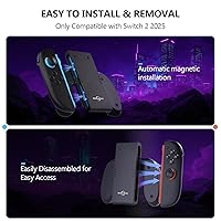 Vista 7 de Switch 2 Joycon Charging Grip with Built-in 2000 mAH Battery, Super Magnetic Charger Handle for Nintendo Switch 2 Joycons, Ergonomic Controller 2