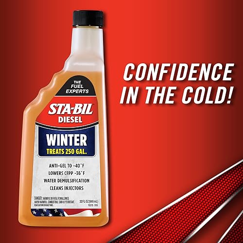 Vista 5 de STA-BIL Diesel Winter Ant-Gel - Evita la gelificación de combustible hasta -40 grados Fahrenheit - Limpia los inyectores - Trata 250 galones